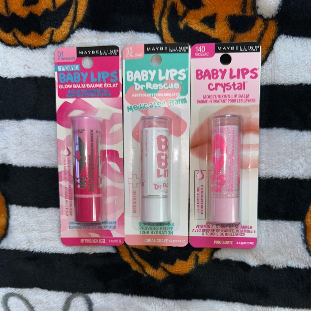 🆕 Maybelline - Baby Lips Set [Glow, Dr. Rescue & Crystal]